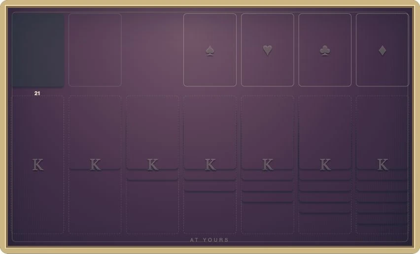 Sunday Solitaire actual game board