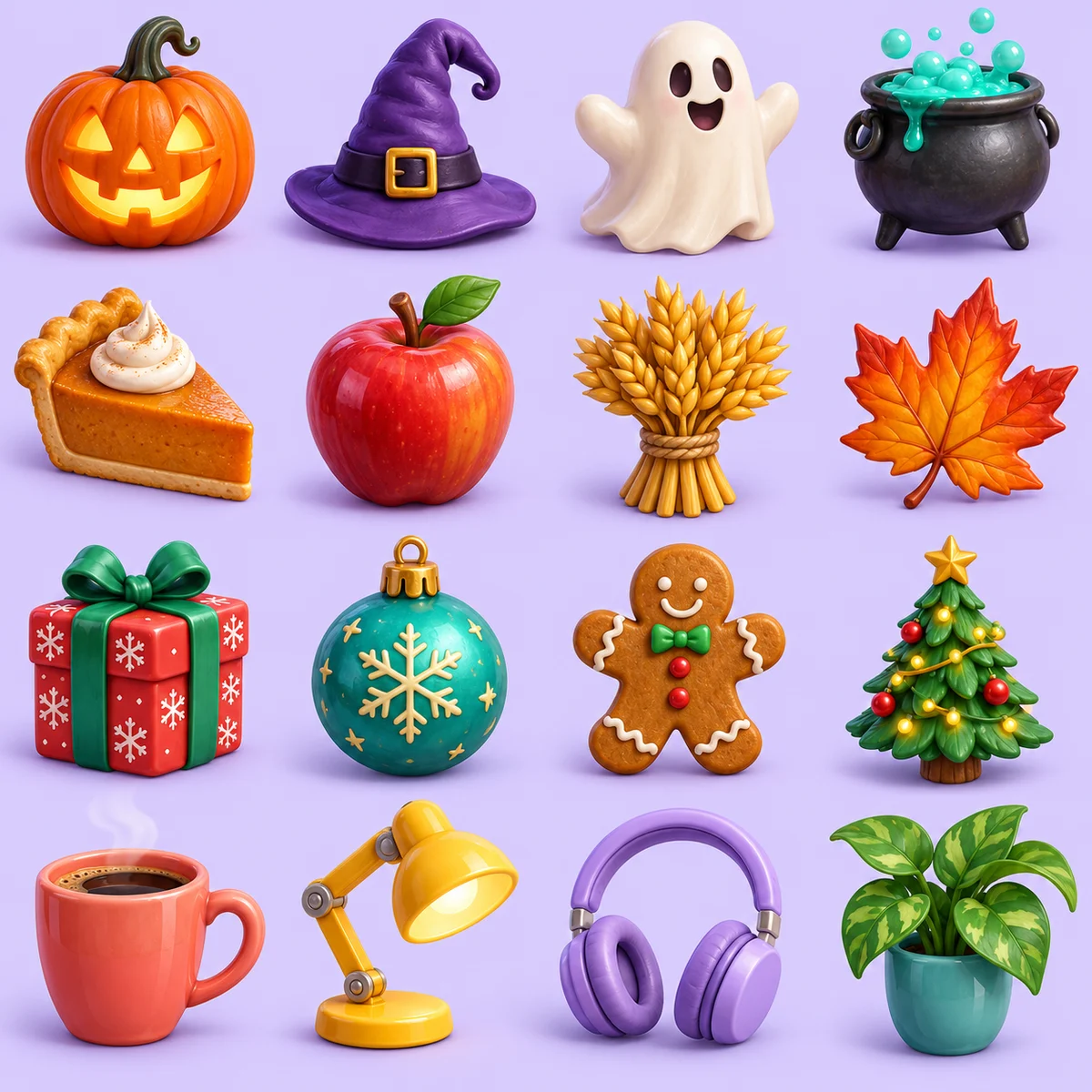 Sculpted pumpkins, harvest treats, Christmas gifts and playful desk collectibles